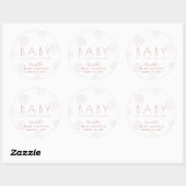 Baby Het is koud buiten Baby shower van roze sneeu Ronde Sticker (Vel)