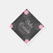 Baby Het is koud buiten Baby shower van roze sneeu Servet (Hoek)