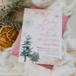 Baby het is koud buiten, Baby shower winter Kaart<br><div class="desc">Baby,  het is koud buiten. Blush roze winter wonderland baby shower uitnodiging voor een meisje.</div>