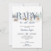 Baby Het is koud buiten Baby shower, winterdouche Kaart (Voorkant)