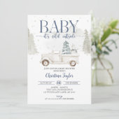 Baby Het is koud buiten Baby shower, winterdouche Kaart (Staand voorkant)