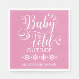 Baby Het is koud buiten Baby showers servet