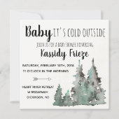 Baby Het is koud buiten babyshower uitnodigingen (Voorkant)
