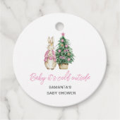 Baby het is koud buiten bedankjes labels (Voorkant)