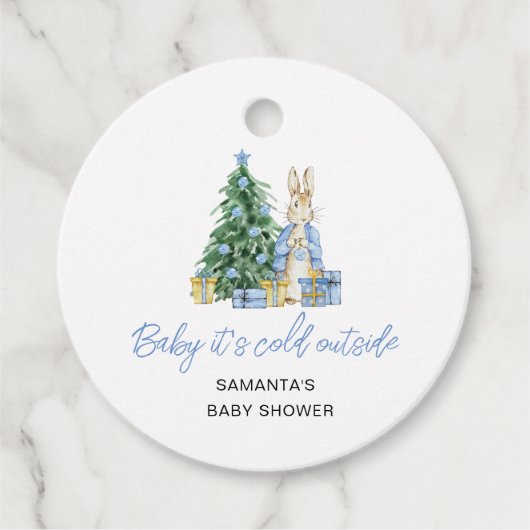 Baby het is koud buiten bedankjes labels (Voorkant)