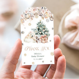 Baby het is koud buiten Beer Baby shower Dank u Cadeaulabel