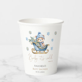 Baby Het is koud buiten Beer Baby shower Papieren Bekers
