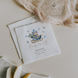 Baby Het is koud buiten Beer Baby shower Servet