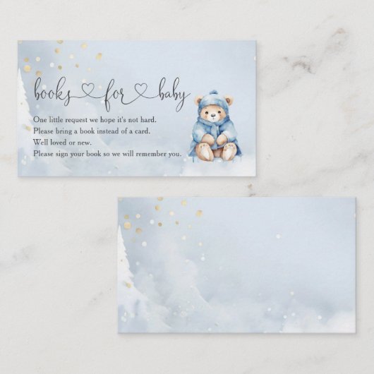 Baby Het is koud buiten Beer boeken voor Baby Informatiekaartje (Voorkant / Achterkant)