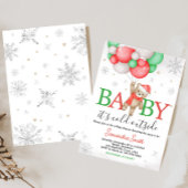 Baby Het is koud buiten Beren ballon Baby shower Kaart