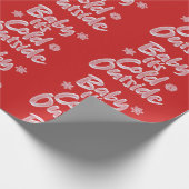 Baby Het is koud buiten bevroren kerstrood Cadeaupapier (Hoek)