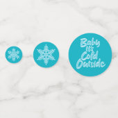 Baby Het is koud buiten bevroren kerstsnowflakes Confetti (Voorkanten)