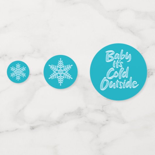 Baby Het is koud buiten bevroren kerstsnowflakes Confetti (Voorkanten)