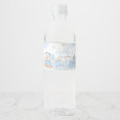 Baby Het is koud buiten blauw Beer Waterfles Etiket (Voorkant)