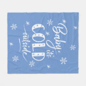Baby Het is koud buiten blauw Fleece Deken (Voorkant (Horizontaal))