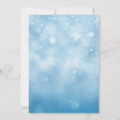 Baby Het is koud buiten blauw sneeuwvlok Baby show Kaart (Achterkant)