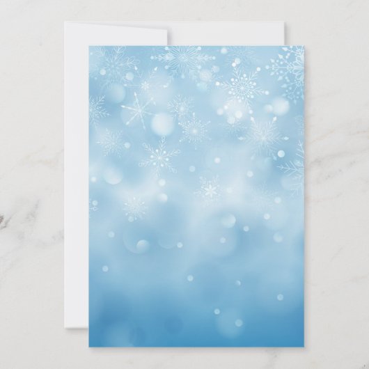 Baby Het is koud buiten blauw sneeuwvlok Baby show Kaart (Achterkant)