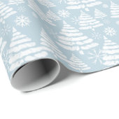 Baby Het is koud buiten Blauwe Kerstmis. Cadeaupapier (Rol Hoek)