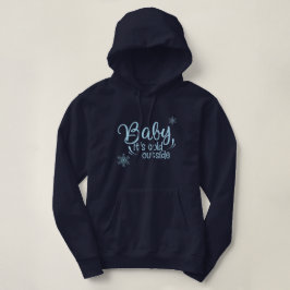 Baby Het is koud buiten Blauwe Snowflake Hoodie