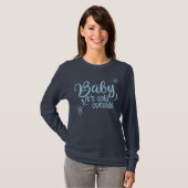 Baby Het is koud buiten Blauwe Snowflake T-shirt (Voorkant volledig)