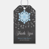 Baby Het is Koud Buiten Blauwe Snowflakes Baby sho Cadeaulabel (Voorkant)