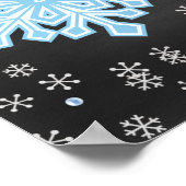 Baby Het is Koud Buiten Blauwe Snowflakes Baby sho Poster (Hoek)