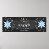 Baby Het is Koud Buiten Blauwe Snowflakes Baby sho Poster (Voorkant)