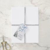 Baby het is koud buiten Blauwe Strik Winter Baby B Cadeaulabel (Met Touw)