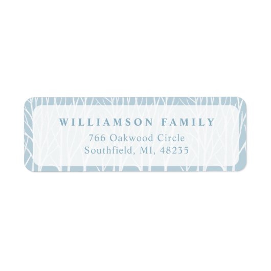 Baby Het is koud buiten Blauwe Winter Kerstberk Etiket (Voorkant)