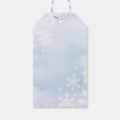 Baby Het is koud buiten Blue Baby shower gunst Cadeaulabel (Achterkant)