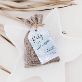 Baby Het is koud buiten Blue Baby shower gunst Cadeaulabel