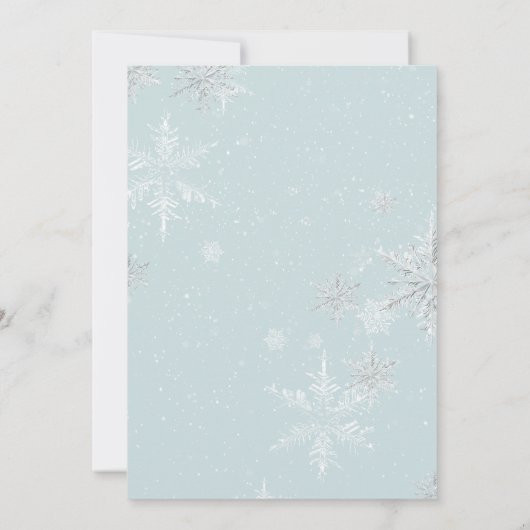 Baby Het is koud buiten Blue Bow Baby shower Kaart (Achterkant)