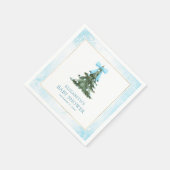 Baby Het is koud buiten Blue Bow Baby shower Servet (Hoek)