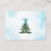 Baby Het is koud buiten Blue Bow Book Request Informatiekaartje (Achterkant)