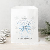 Baby Het is koud buiten Blue Bow Winter Baby showe Bedankzakje