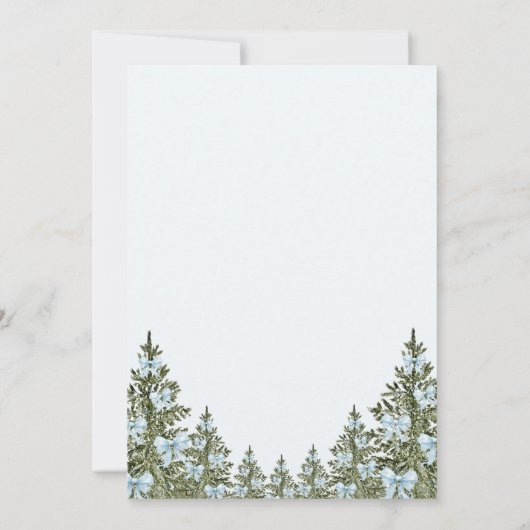 Baby Het is koud buiten Blue Bow Winter Baby showe Kaart (Achterkant)