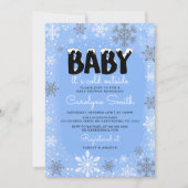 Baby Het is koud buiten Blue Boy Baby shower Kaart (Voorkant)