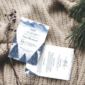 Baby het is koud buiten Blue Winter baby shower Kaart