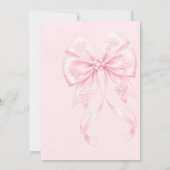 Baby het is koud buiten Blush Pink Bow Baby shower Kaart (Achterkant)