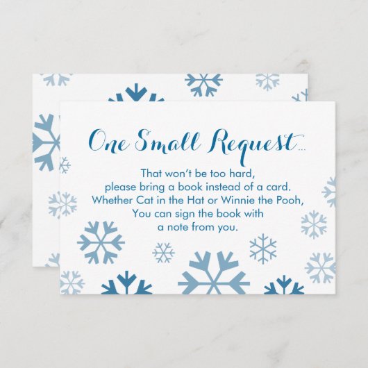 Baby Het is koud buiten Boek invoegen Informatiekaartje (Voorkant / Achterkant)