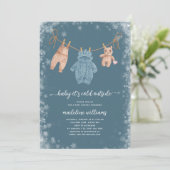 Baby Het is koud buiten Boho Baby shower Kaart (Staand voorkant)