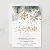 Baby Het is koud buiten Boho Winter baby shower Kaart (Voorkant)