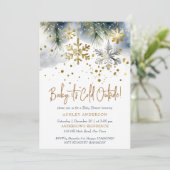 Baby Het is koud buiten Boho Winter baby shower Kaart (Staand voorkant)