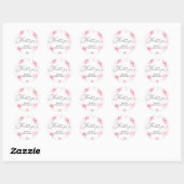 Baby Het is koud buiten boog Baby shower dank u Ronde Sticker (Vel)