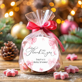 Baby Het is koud buiten boog Baby shower dank u Ronde Sticker