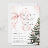 Baby Het is koud buiten Bow Baby shower Kaart (Voorkant)