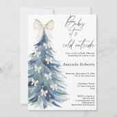 Baby Het is koud buiten Bow Baby shower Kaart (Voorkant)