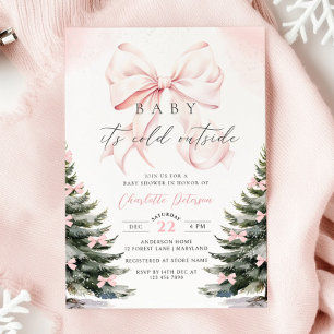 Baby Het is koud buiten Bow Baby shower Kaart
