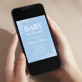 Baby Het is koud buiten Boy Baby shower Invitation Kaart