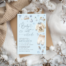 Baby het is koud buiten Boy Baby shower